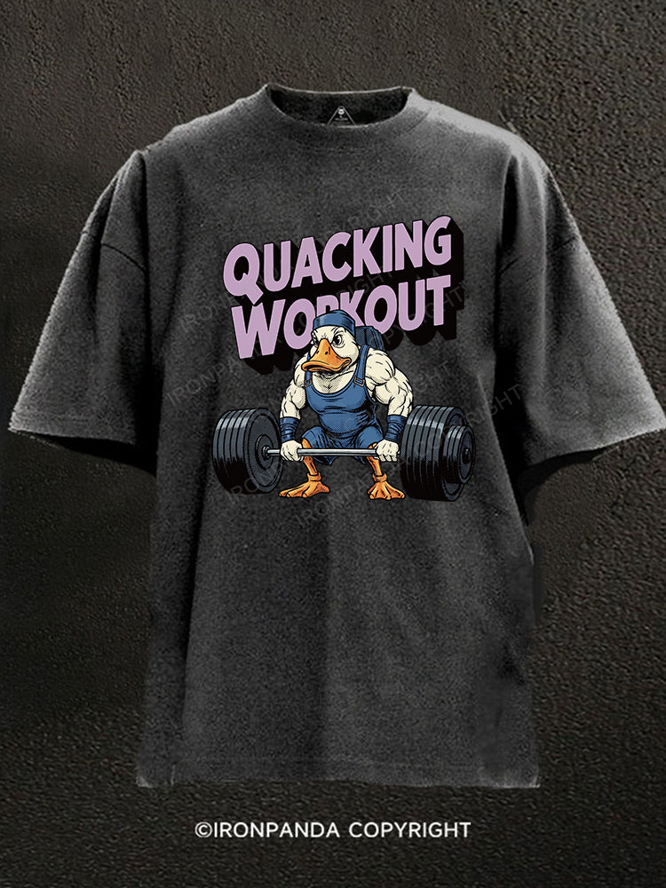QUACKING WORKOUT Washed Gym Shirt