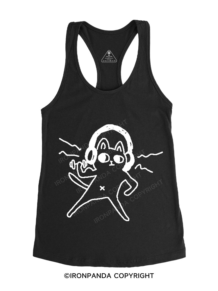 PUMP UP THE PURRFORMANCE! Gym Racerback Tank