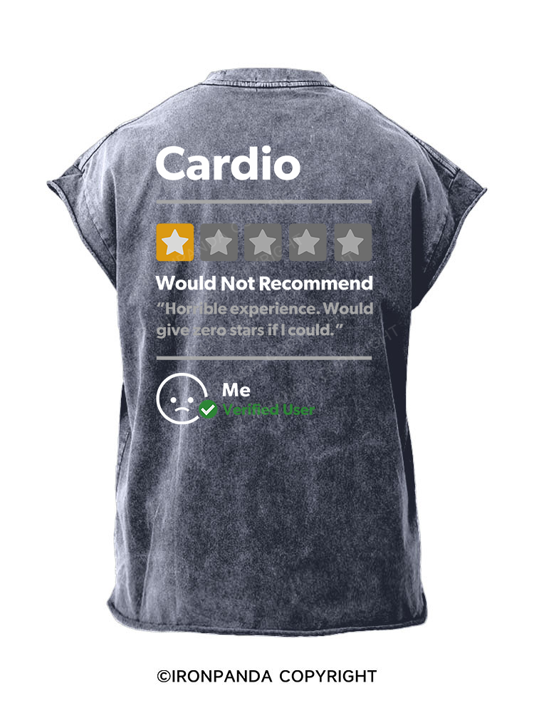 Cardio 1 Star Would Not Recommend Back Printed Cut Off Tank
