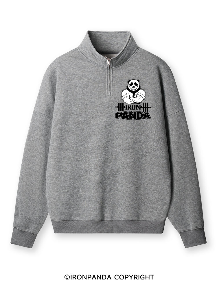 ironpanda brand Quarter-Zip Fleece Sweatshirt