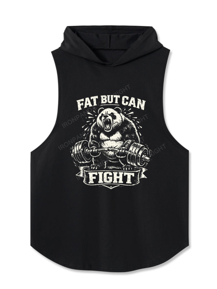 Fat But Can Fight Panda Hooded Tank