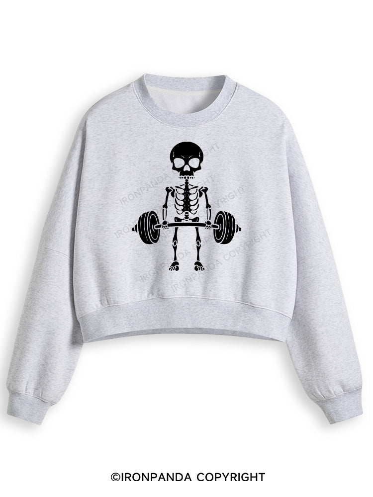 DEADLIFT SQUAD Fleece Crop Sweatshirt