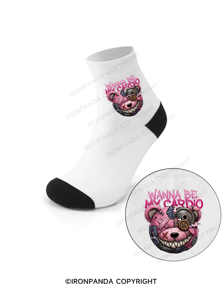 WANNA BE MY CARDIO Crew Socks