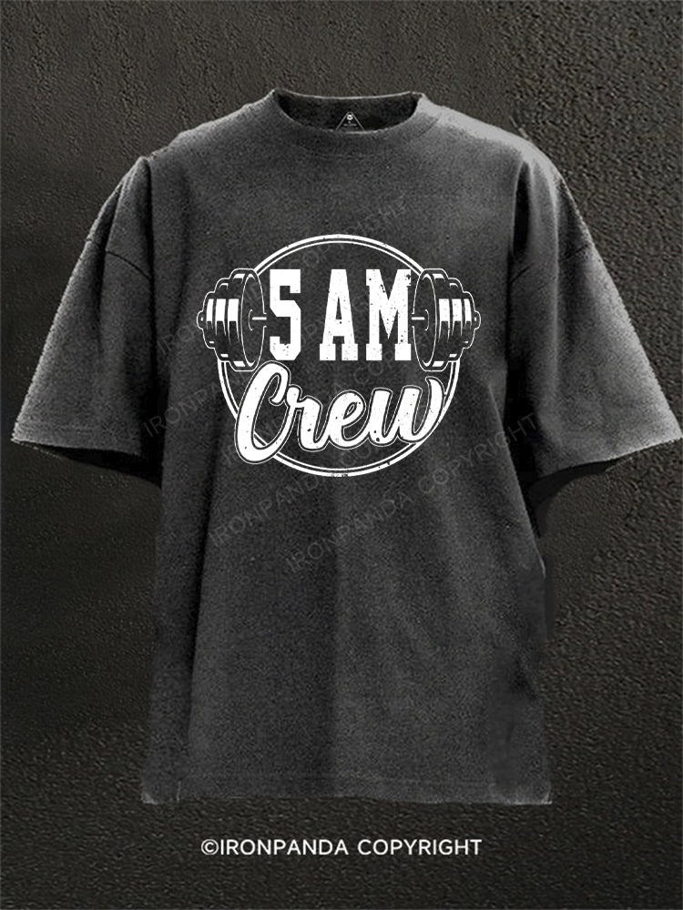 5 AM Crew Washed Gym Shirt