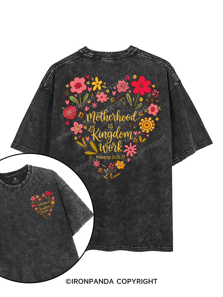 MOTHERHOOD IS KINGDOM WORK printed Gym Shirt