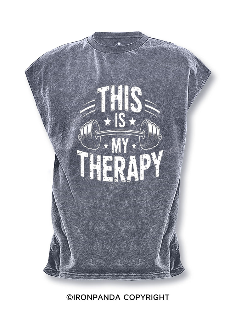 This Is My Therapy Motivational Cut Off Tank