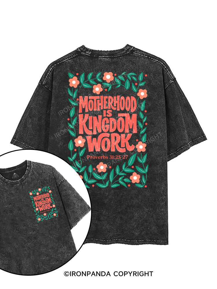 MOTHERHOOD IS KINGDOM WORK printed Gym Shirt
