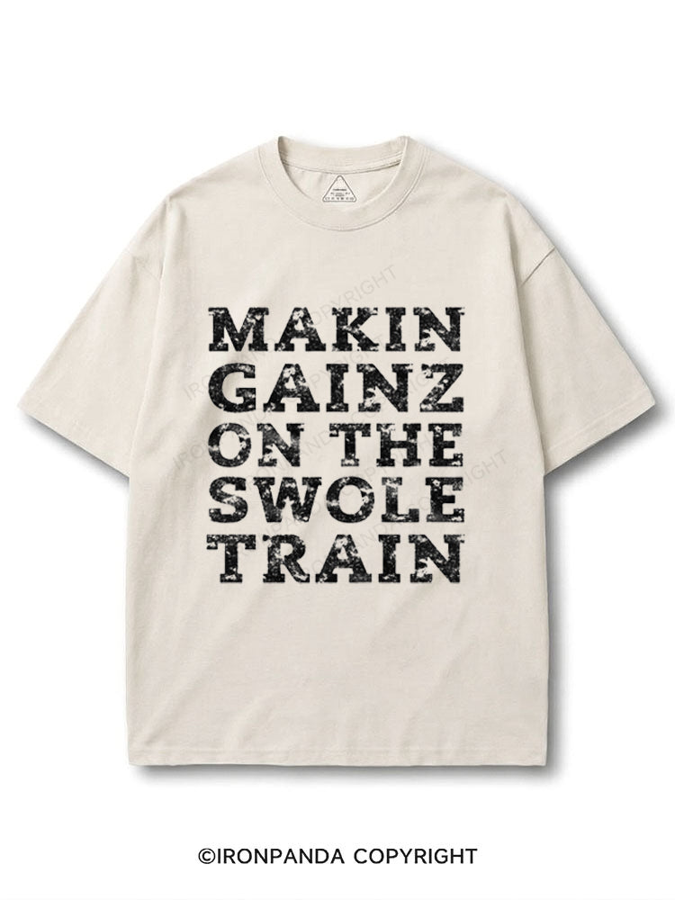 Makin Gainz on the Swole Train COTTON PUMP COVER