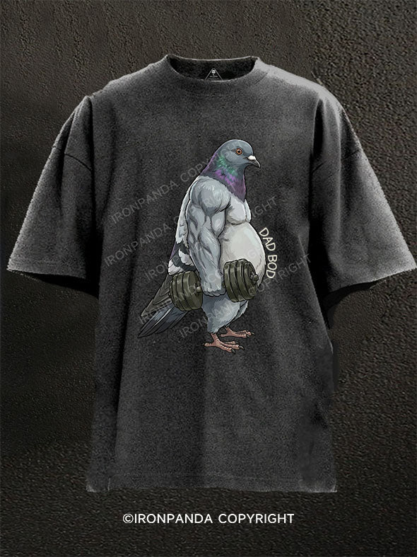 dad bod pigeon Washed Gym Shirt