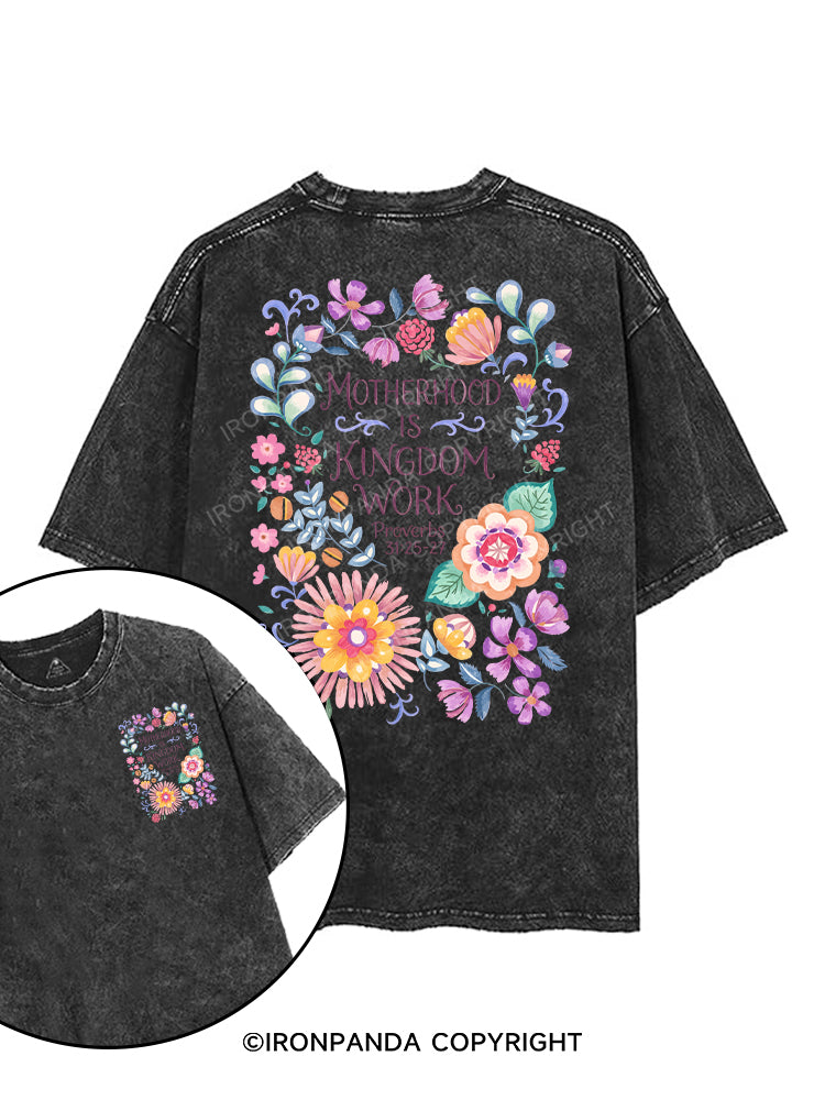 MOTHERHOOD IS KINGDOM WORK printed Gym Shirt