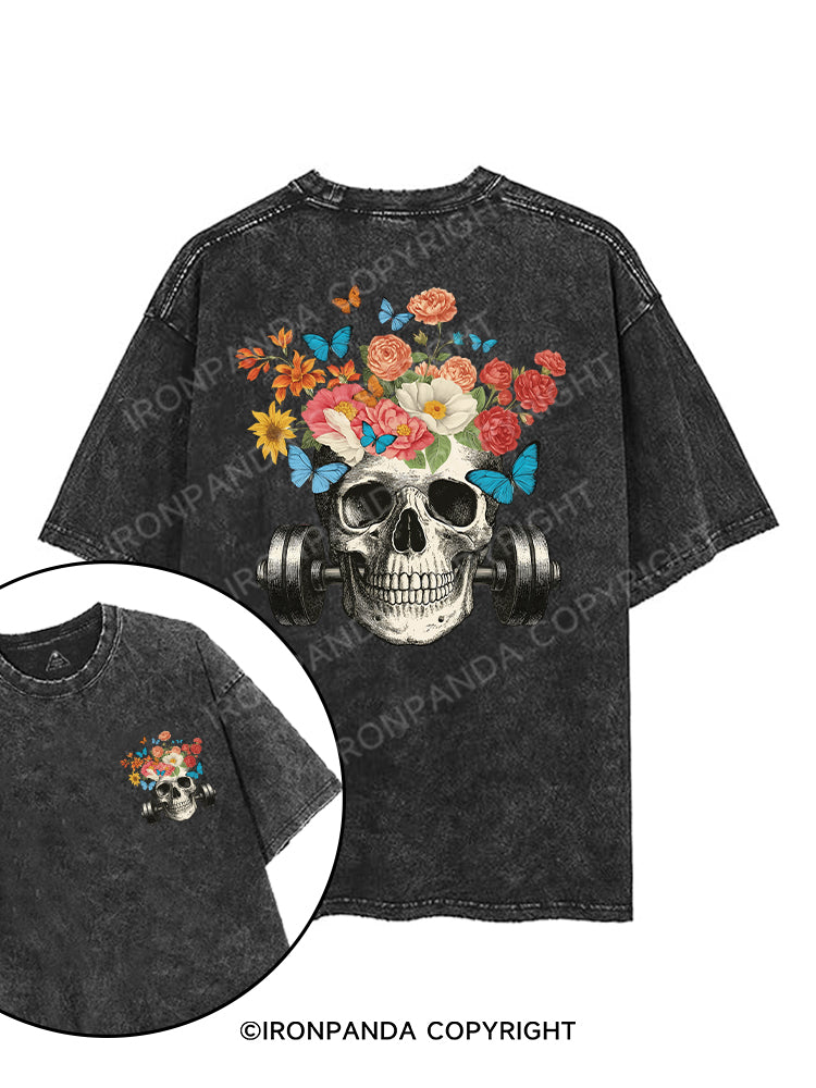 BLOOM THROUGH STRENGTH printed Gym Shirt