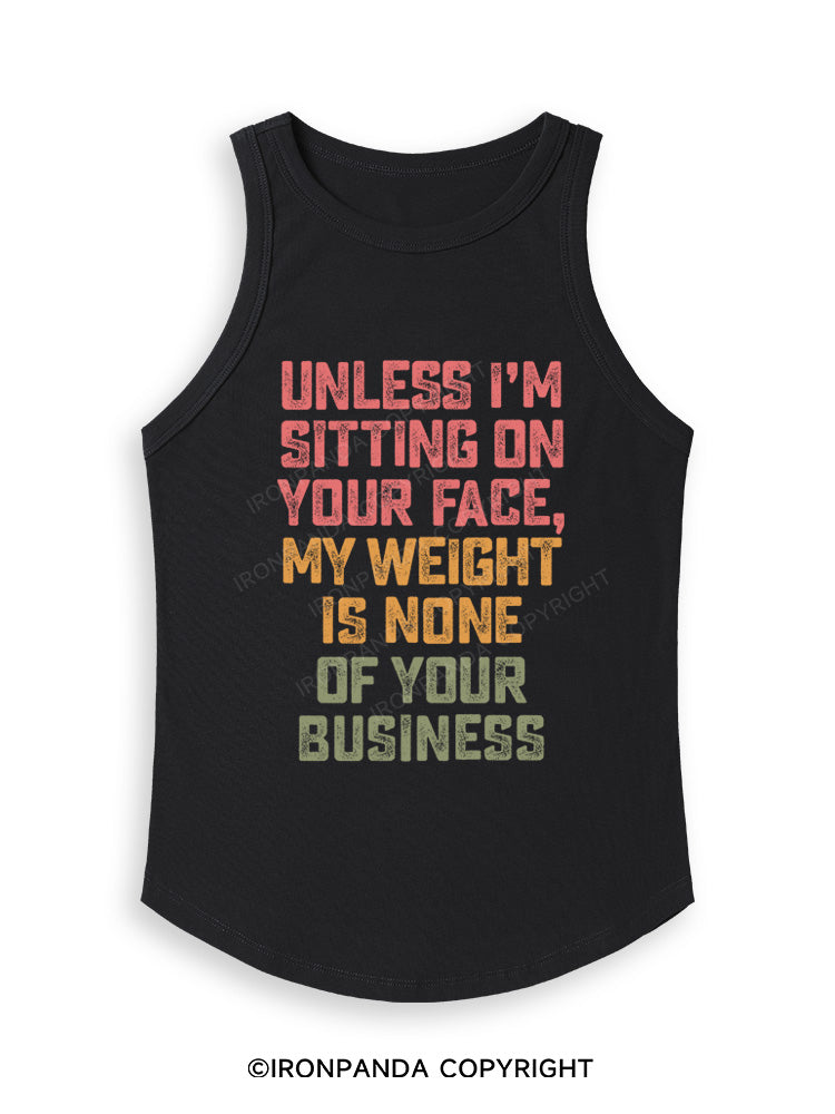 UNLESS I'M SITTING ON YOUR FACE Fitted Tank Top