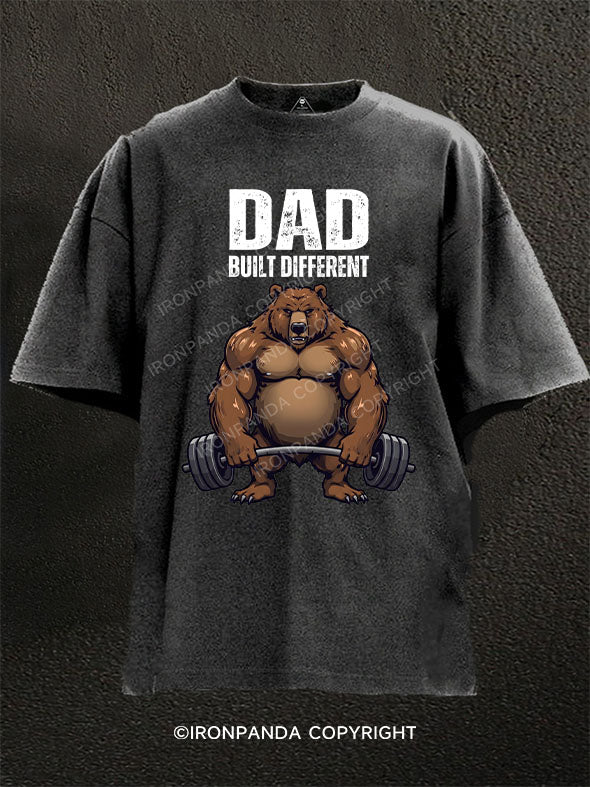 Dad Built Different Washed Gym Shirt