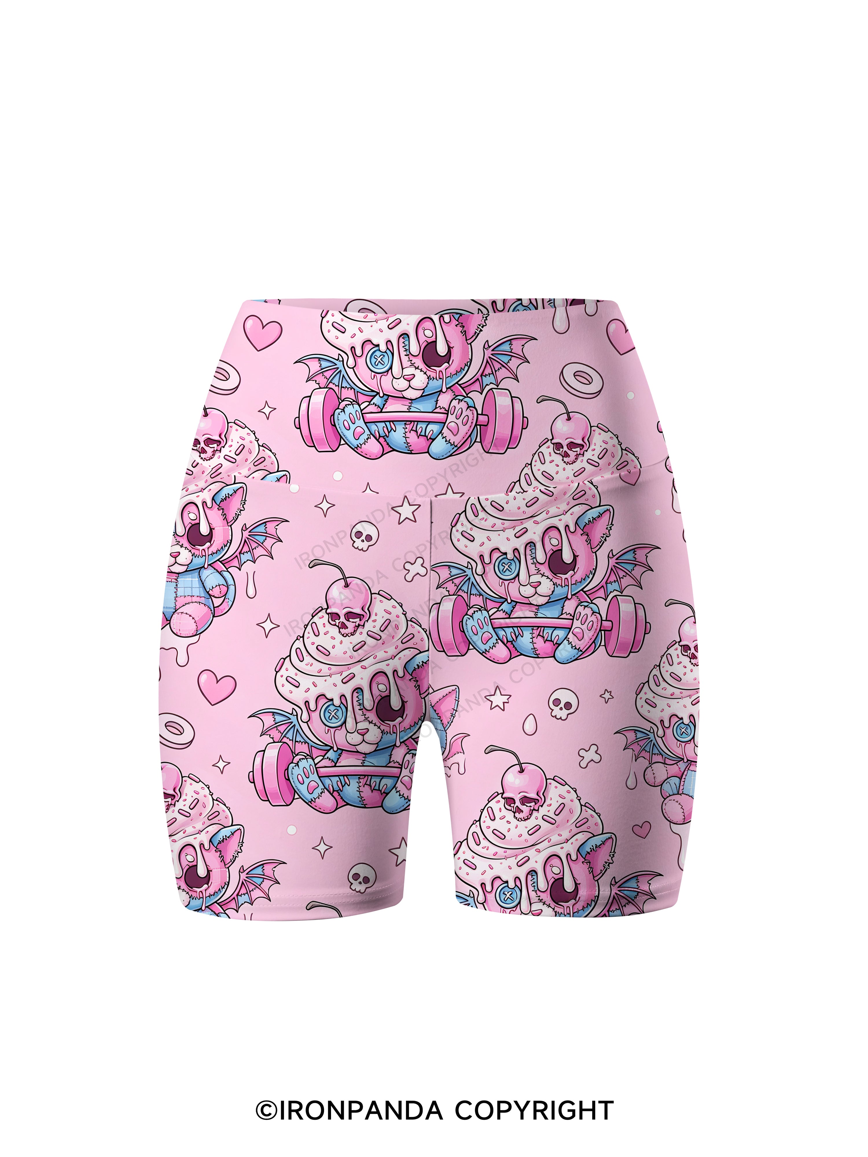 Teddy Deadlift Gym Printed Yoga Cycling Shorts