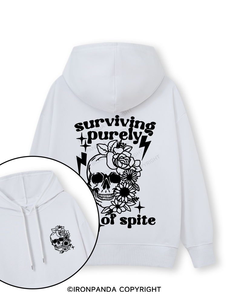 SURVIVING PURELY OUT OF SPITE Double-Sided Printed Classic Gym Hoodie