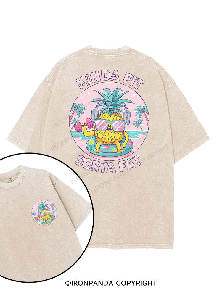 Kinda Fit, Sorta Fat printed Gym Shirt
