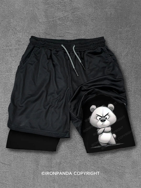 angry little bear Performance Training Shorts