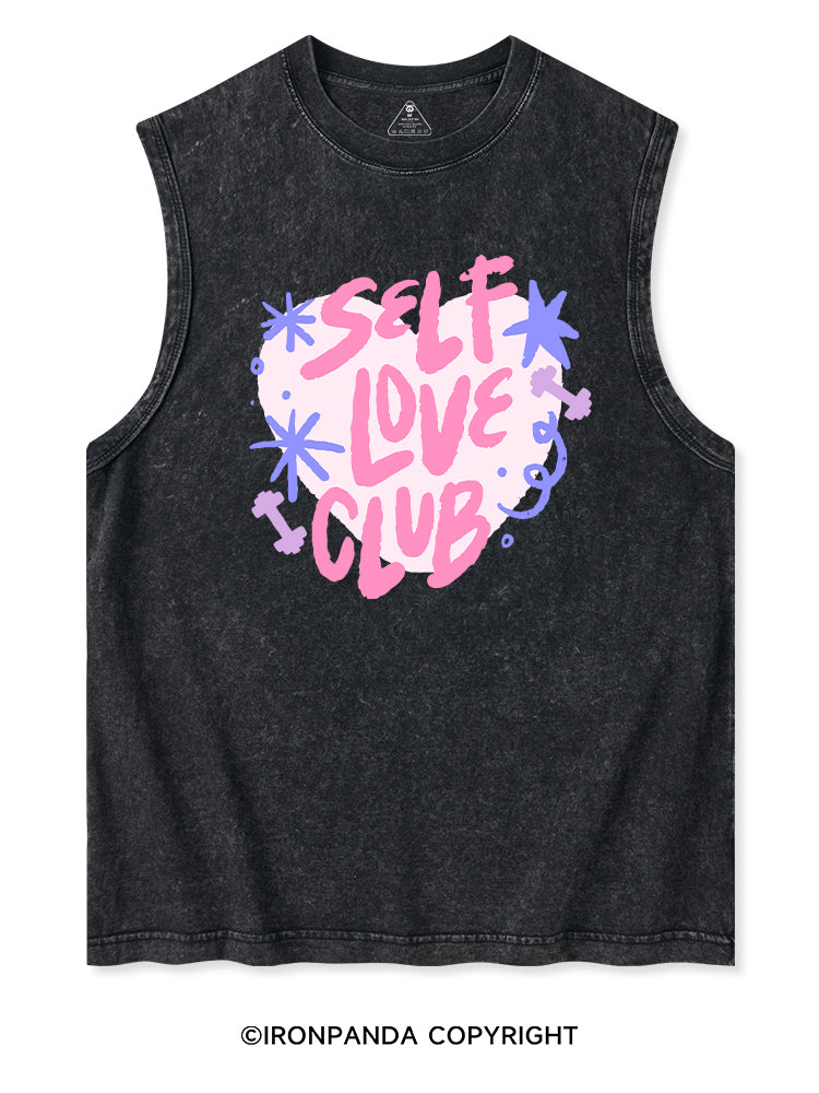 SELF LOVE GYM CLUB Washed Tank