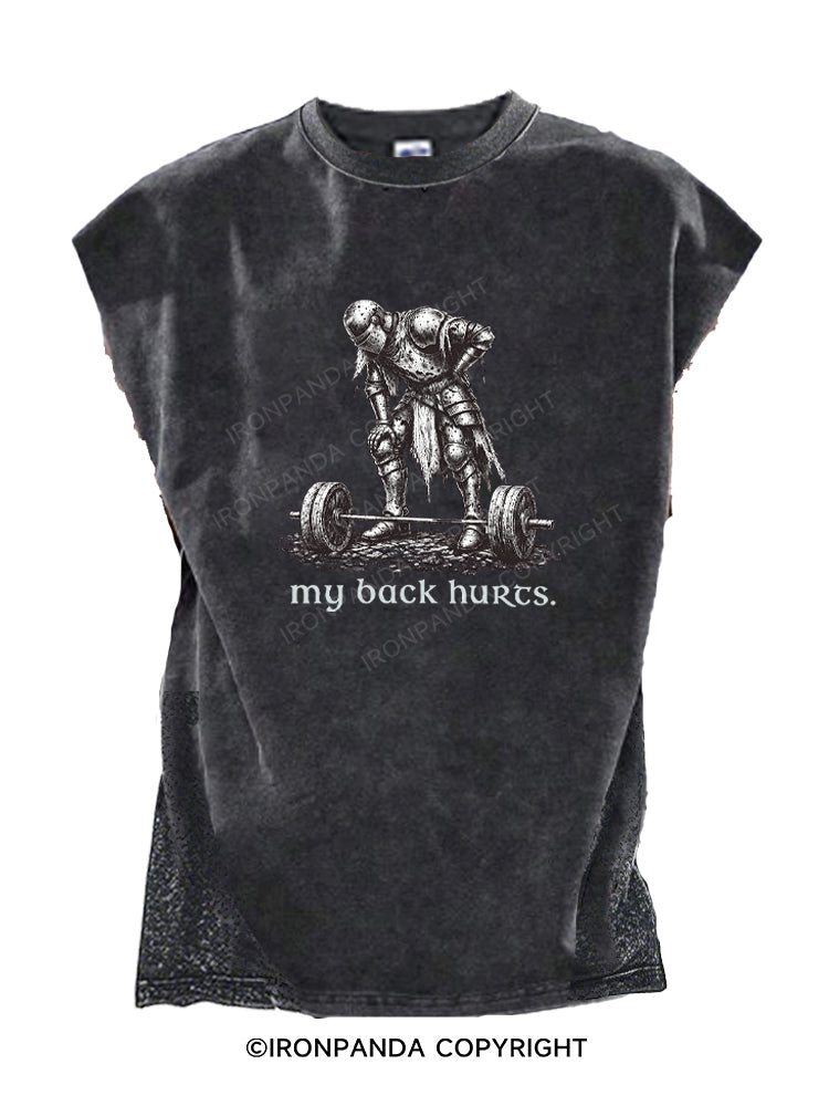 My Back Hurts Medieval Cut Off Tank