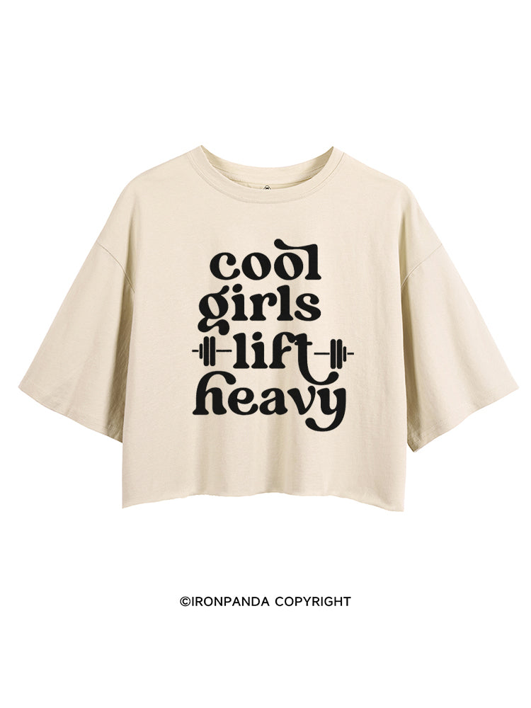 COOL GIRLS LIFT HEAVY CUTE RETRO CROP TOPS