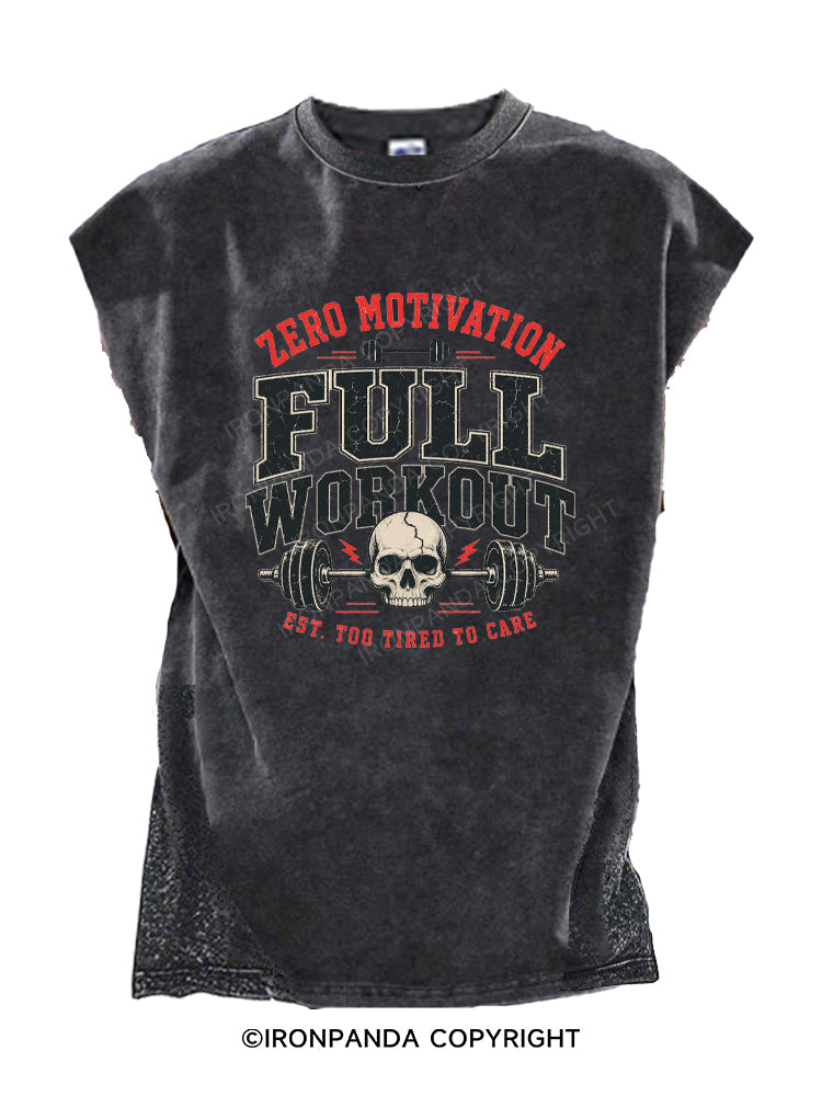 Zero Motivation Full Workout Est Too Tired To Care Cut Off Tank