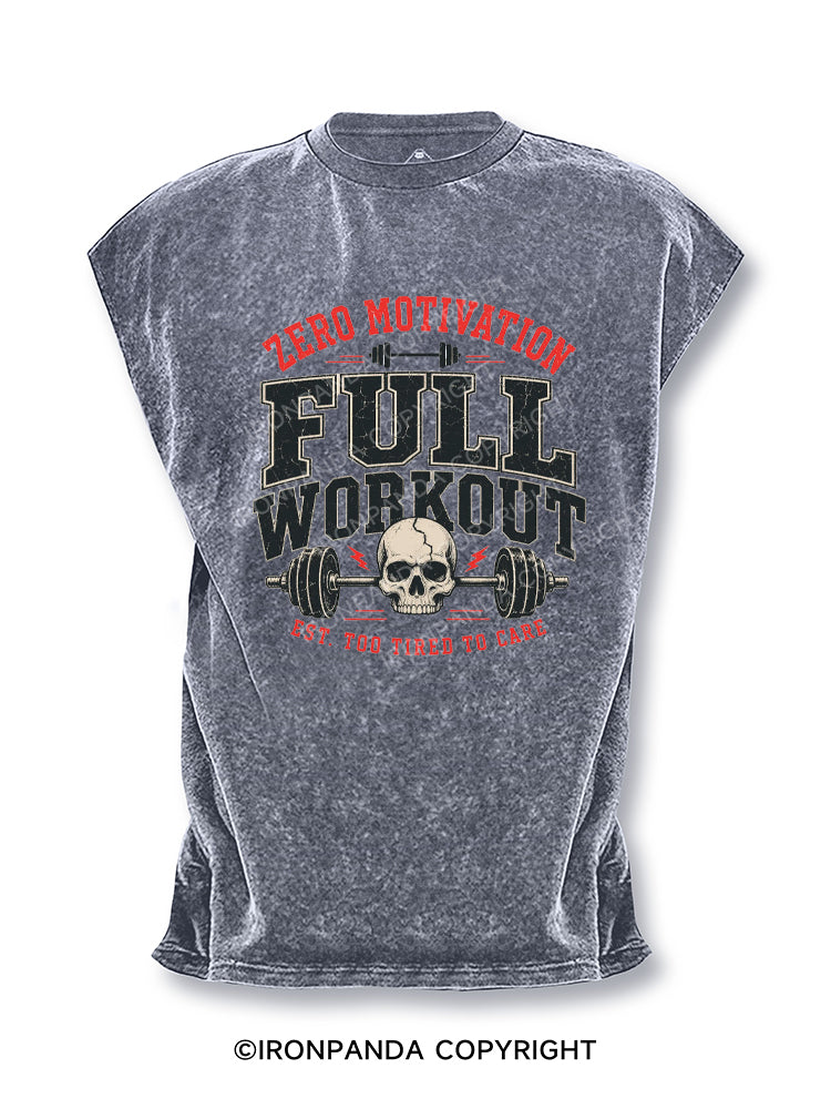 Zero Motivation Full Workout Est Too Tired To Care Cut Off Tank