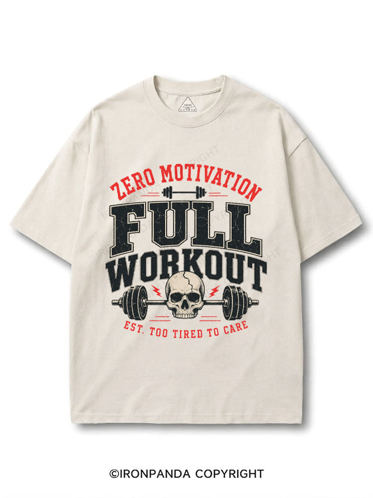 Zero Motivation Full Workout Est Too Tired To Care COTTON PUMP COVER