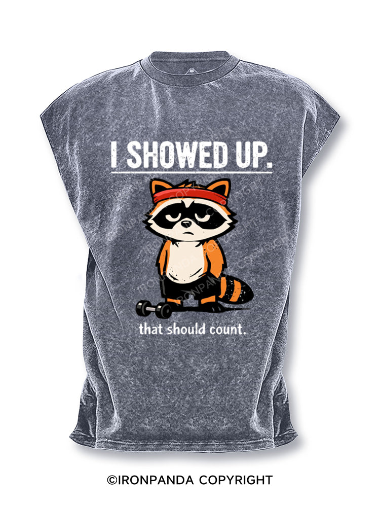 I Showed Up That Should Count Raccoon Cut Off Tank