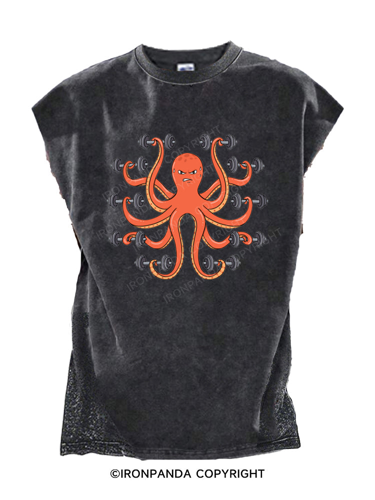 Gym funny Octopus Cut Off Tank