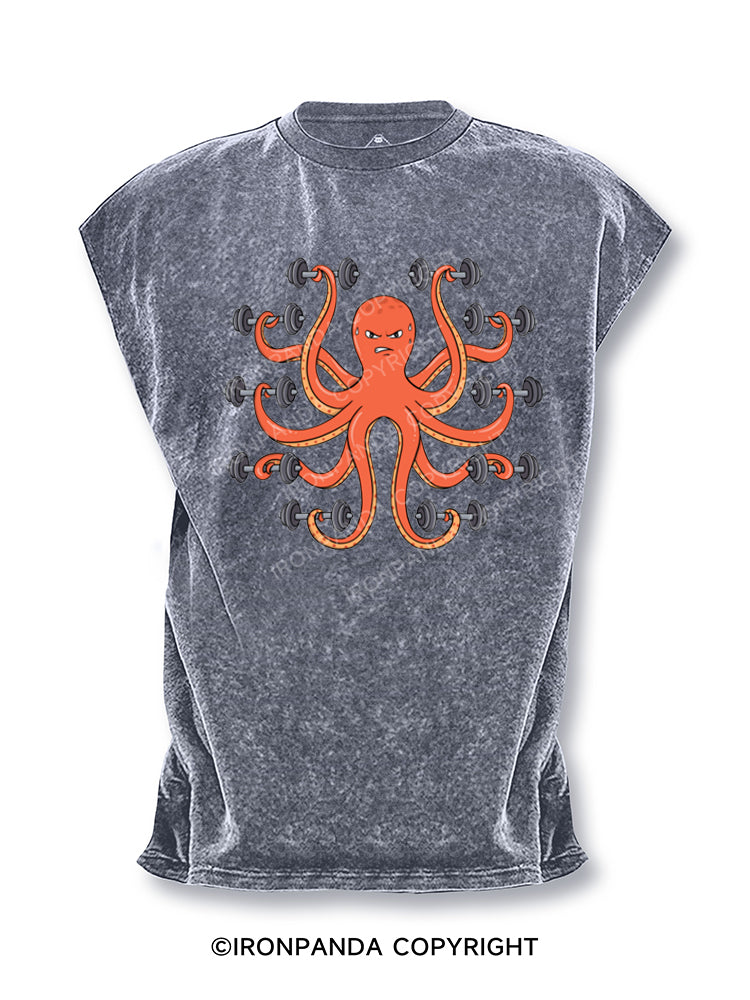 Gym funny Octopus Cut Off Tank