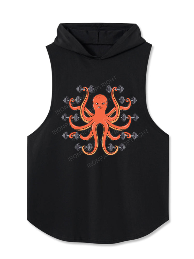 Gym funny Octopus Hooded Tank