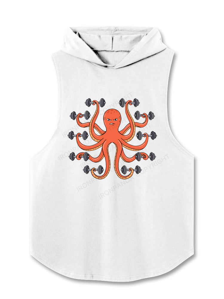 Gym funny Octopus Hooded Tank