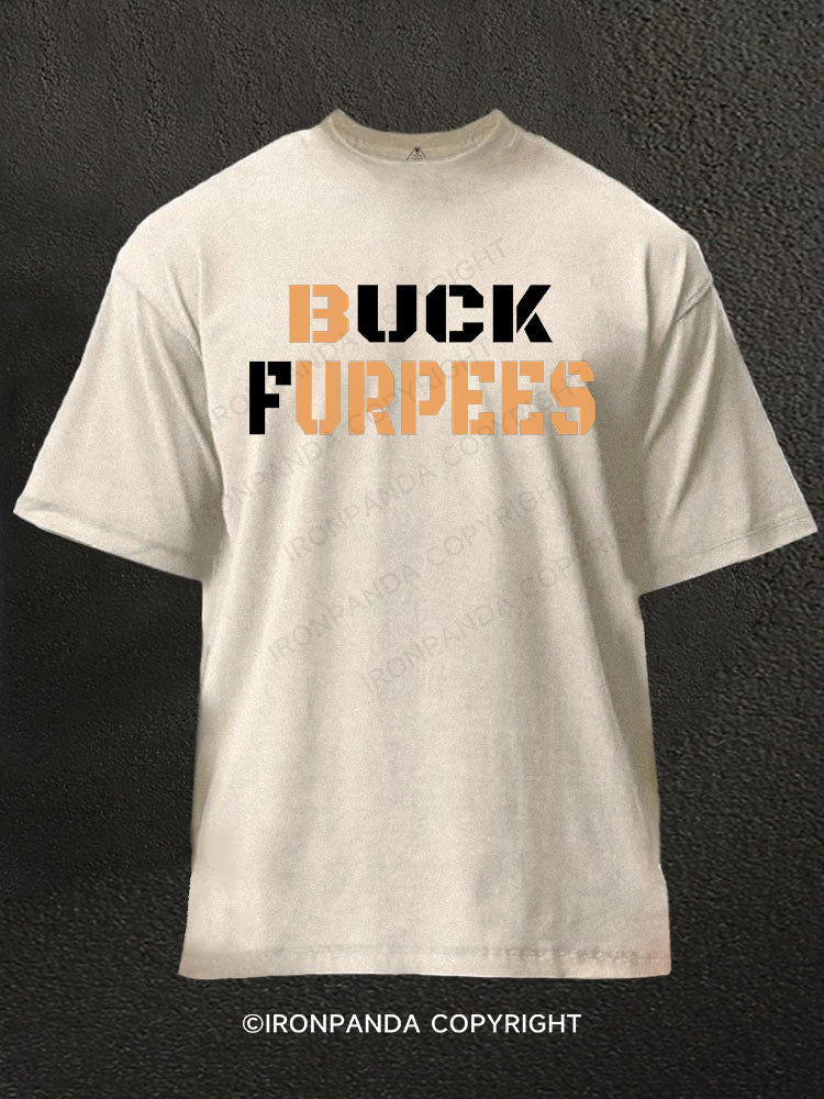 Hate Burpees Buck Furpess Washed Gym Shirt