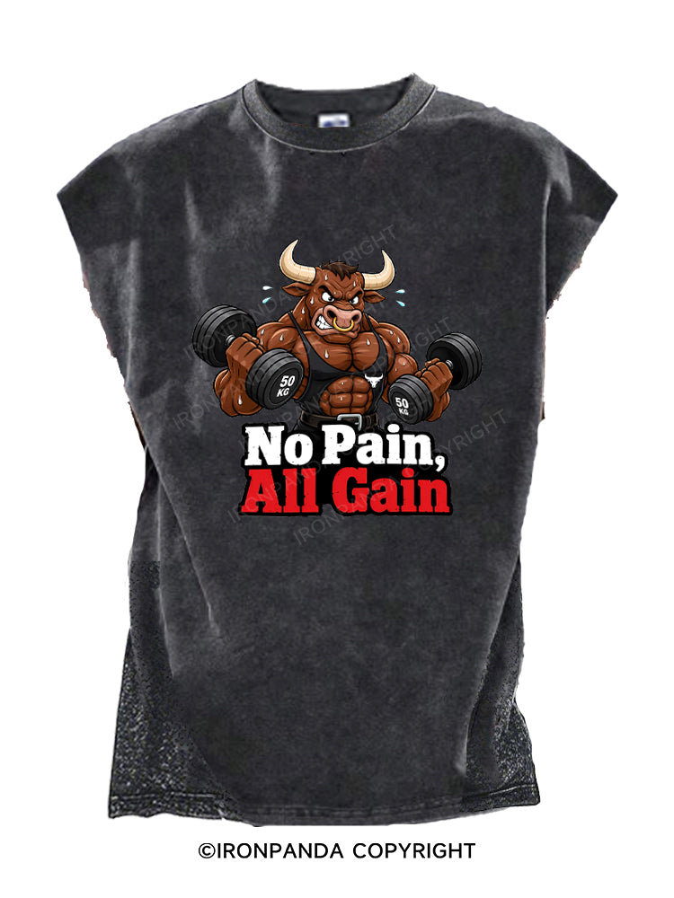 Muscular Cartoon Bull Gym Meme Cut Off Tank