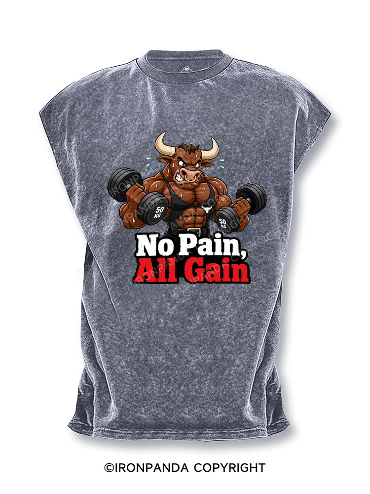 Muscular Cartoon Bull Gym Meme Cut Off Tank