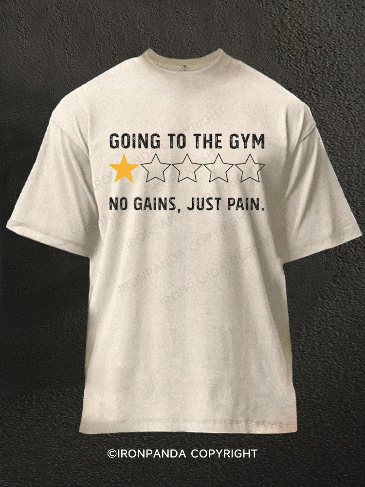 No Gains Just Pain Washed Gym Shirt
