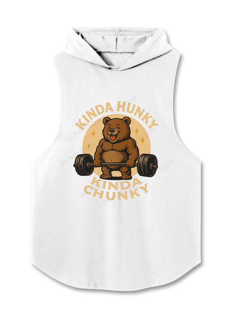 Kinda Chunky Kinda Hunky Bodybuilding Hooded Tank