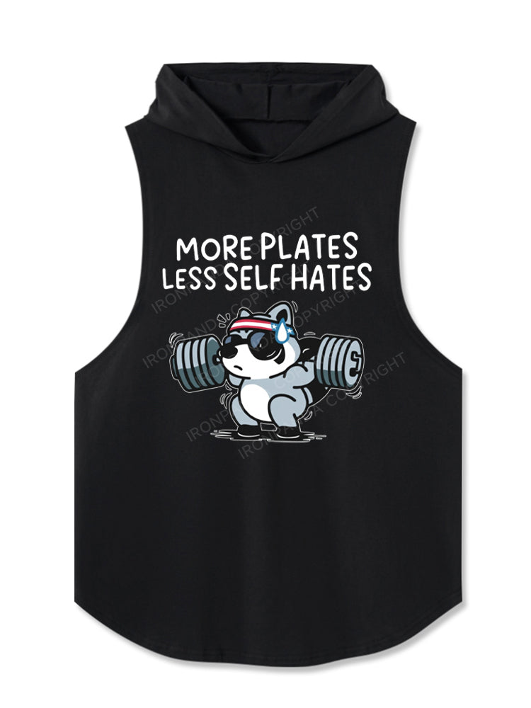 More Plates Less Self Hates Possum Hooded Tank