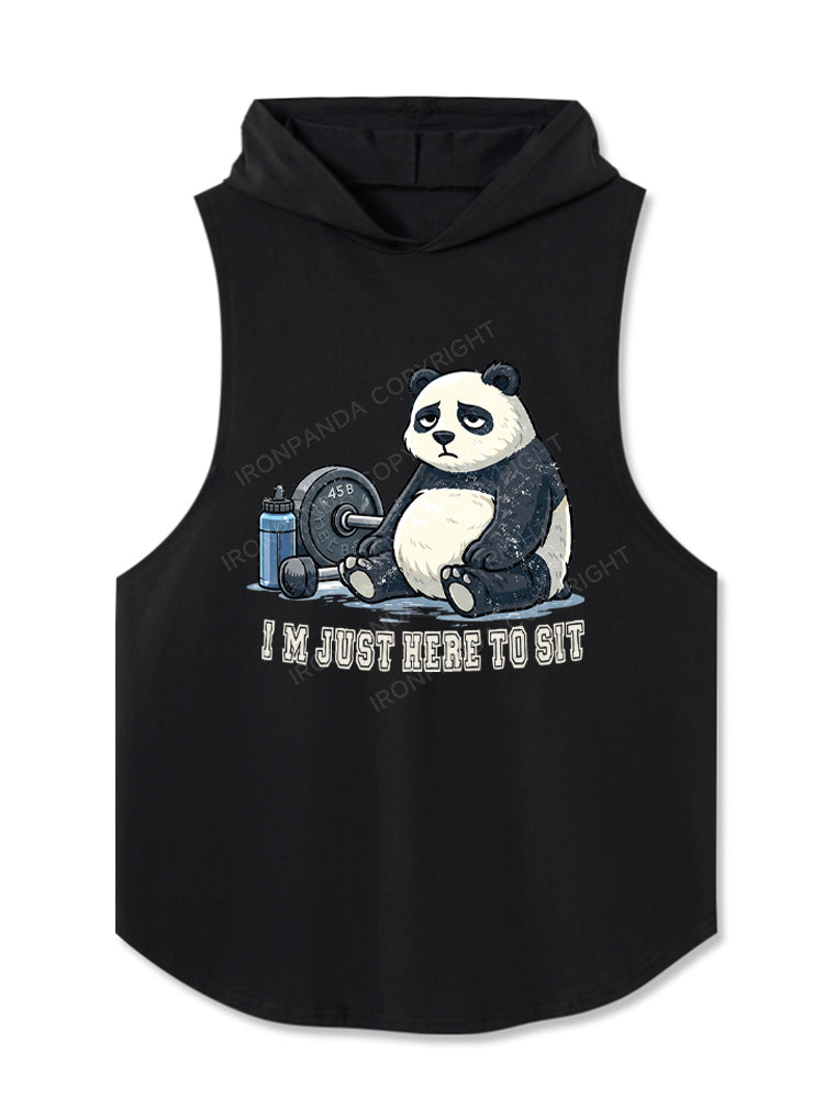 I’m Just Here To Sit Hooded Tank