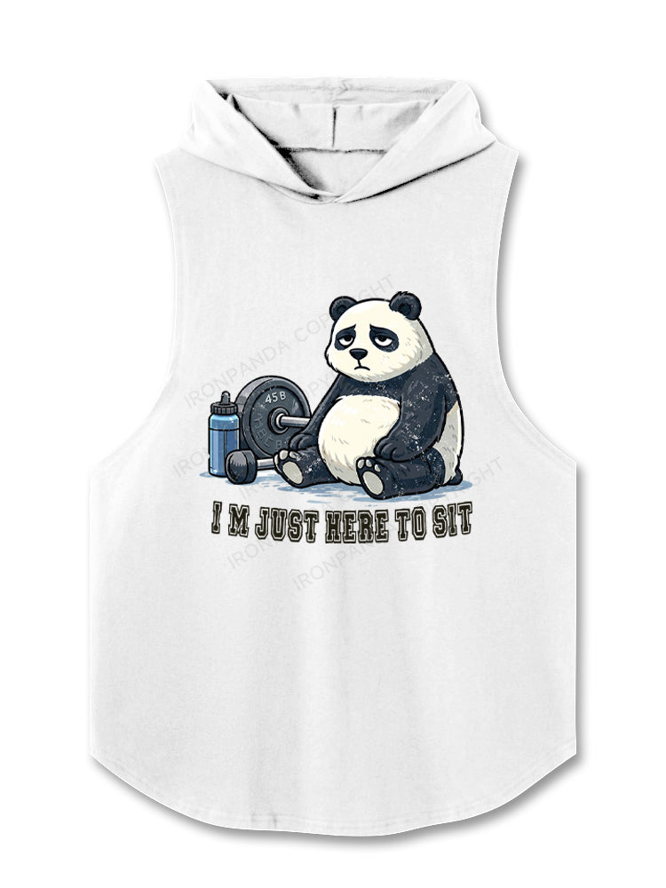 I’m Just Here To Sit Hooded Tank