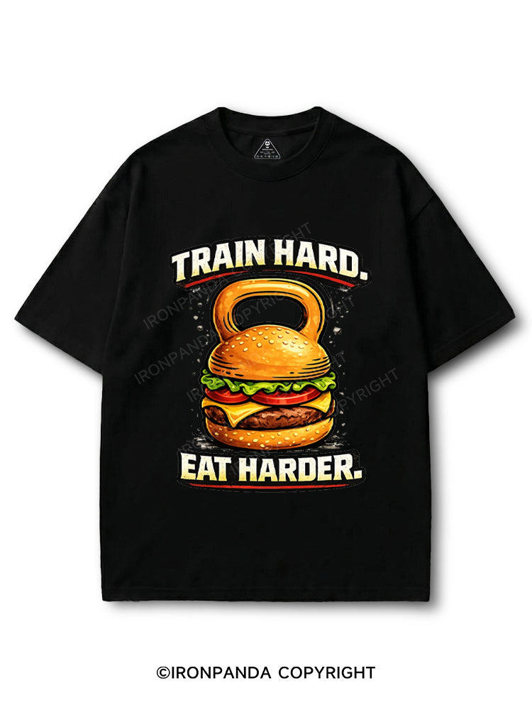 Train Hard Eat Harder Funny Gym Burger COTTON PUMP COVER