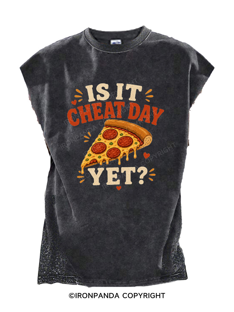Is It Cheat Day Yet Pizza Cut Off Tank