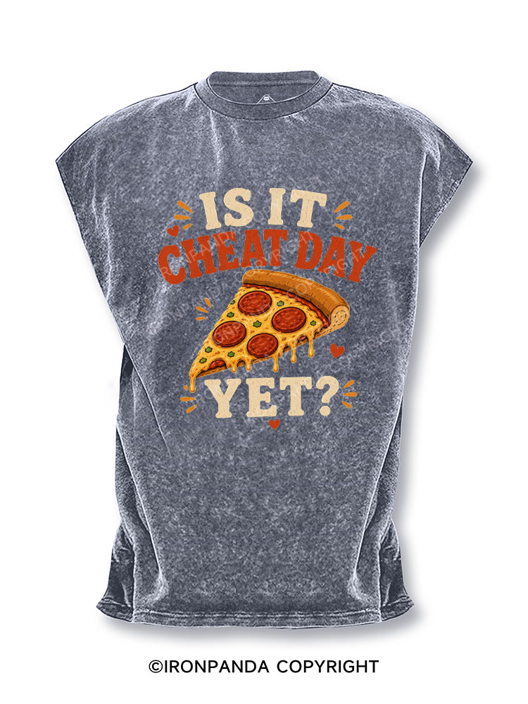 Is It Cheat Day Yet Pizza Cut Off Tank