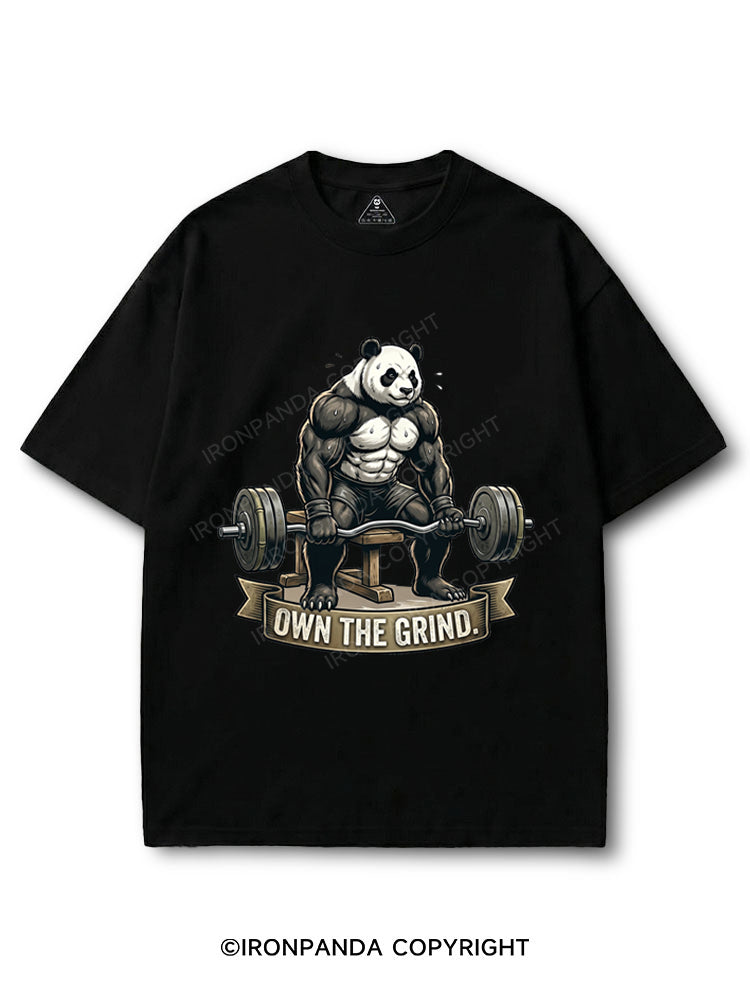 Panda Own The Grind Gym Motivation Fitness COTTON PUMP COVER