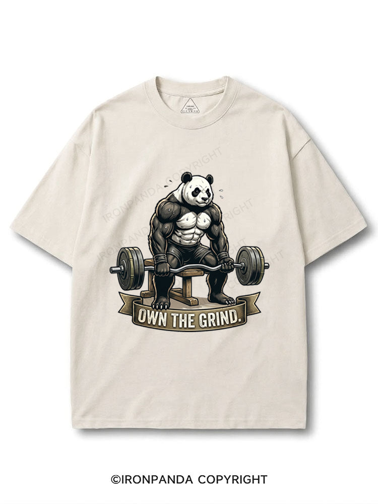 Panda Own The Grind Gym Motivation Fitness COTTON PUMP COVER
