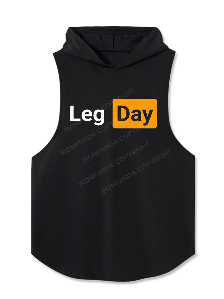 Leg Day Meme Hooded Tank