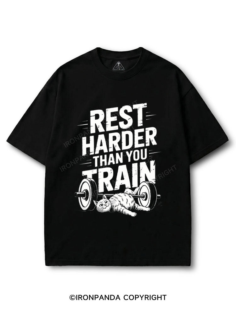 Rest Harder Than You Train Funny Cat COTTON PUMP COVER