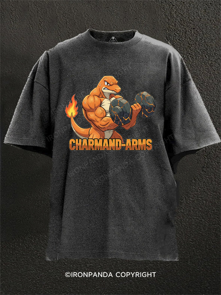 Charmand-Arms Washed Gym Shirt