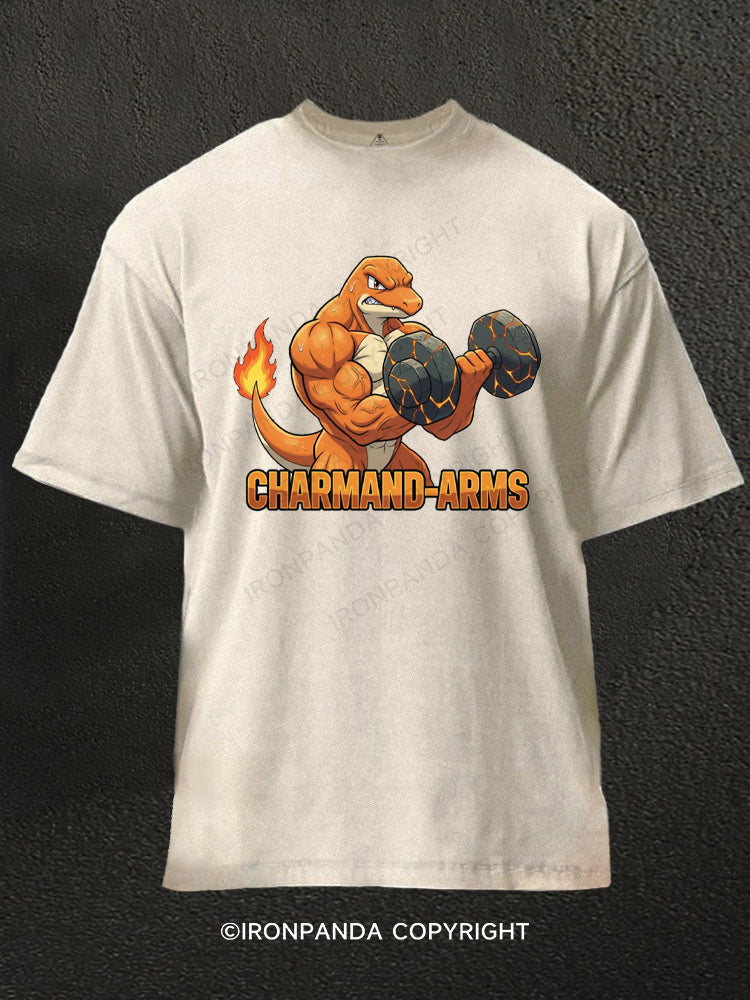 Charmand-Arms Washed Gym Shirt