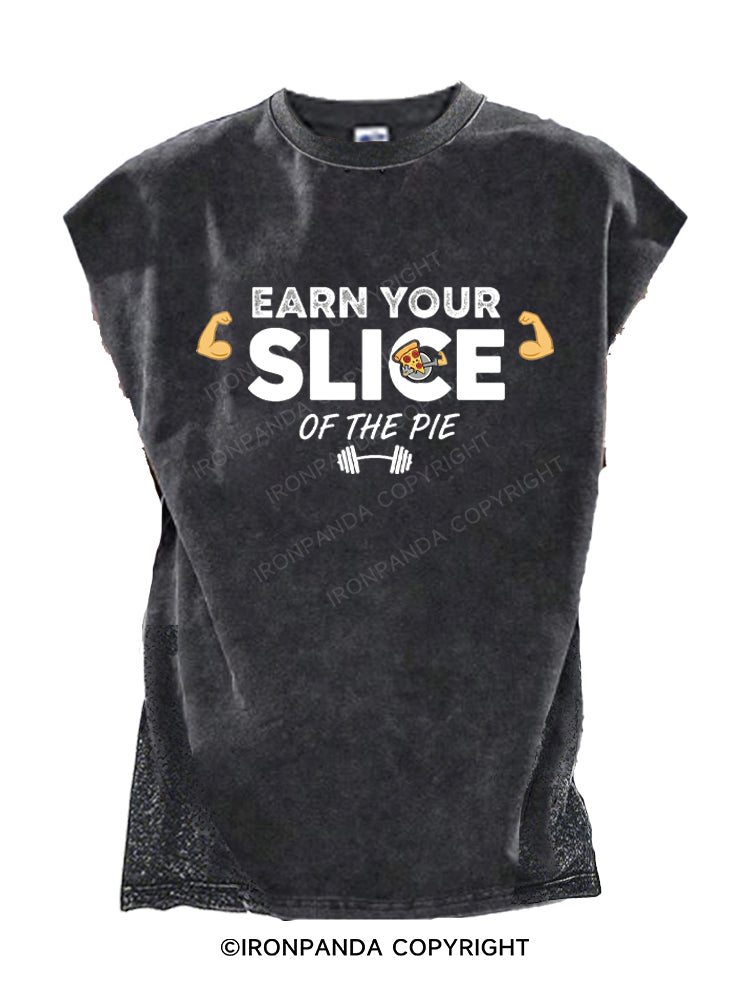 Earn your slice of the pie Cut Off Tank
